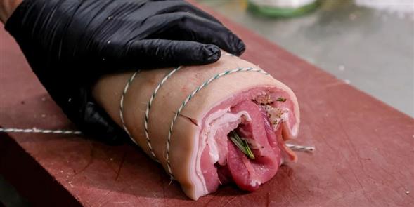 Porchetta steg Romersk